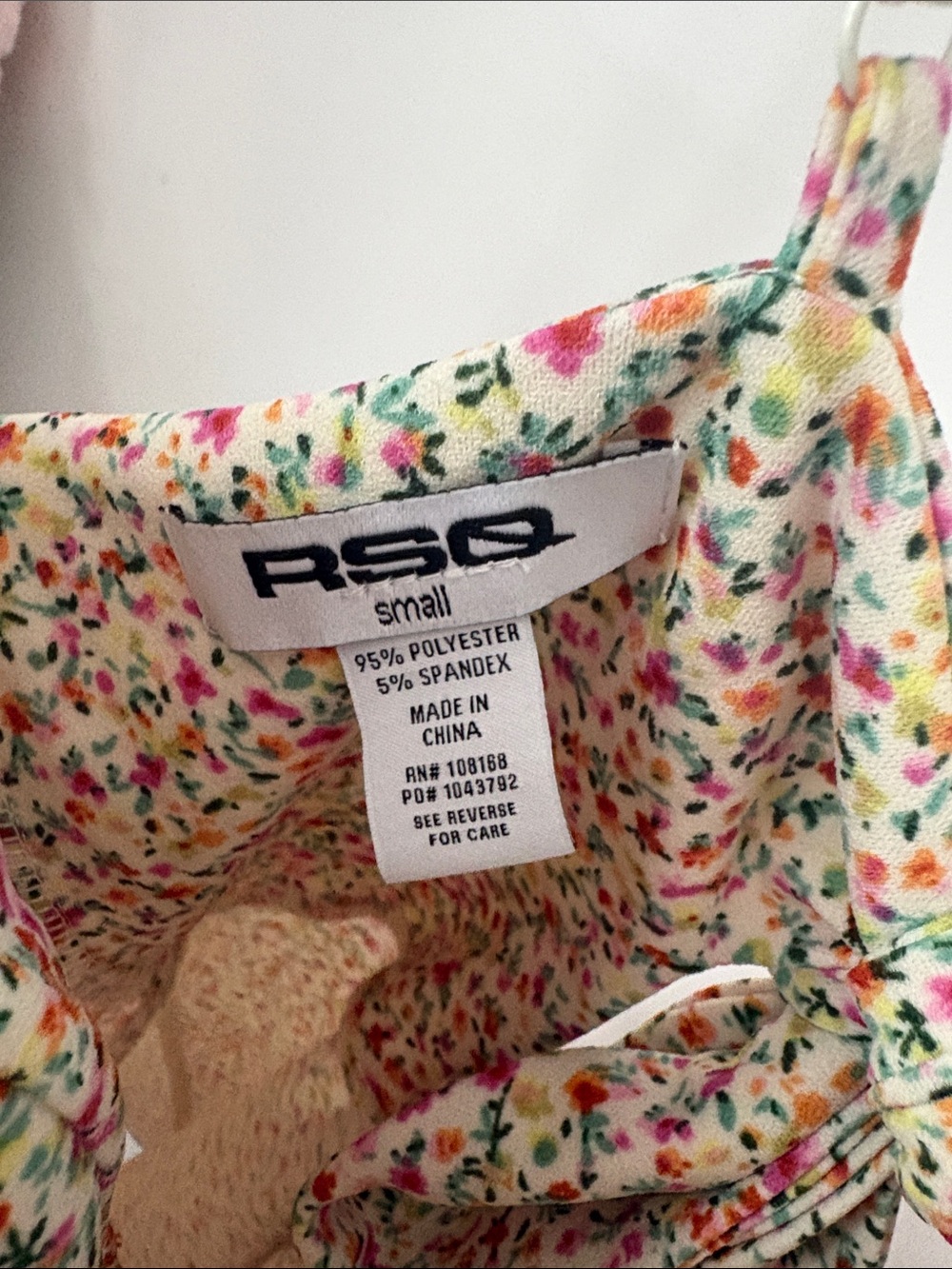 RSQ White Floral Print Spaghetti-Strap Dress - Picture 2 of 3